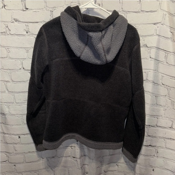 Patagonia Synchilla Hooded Fleece Zip Up Jacket Pockets Gray Black Size Medium - Picture 3 of 5